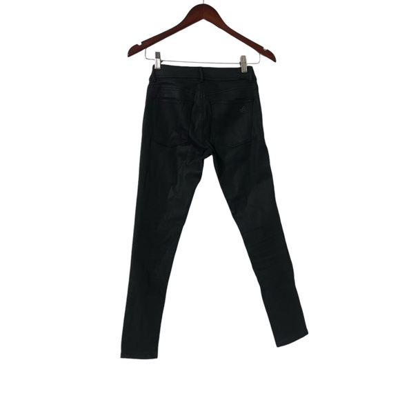 DL1961 Emma Coated Black Skinny Pants Jeans - Picture 6 of 8
